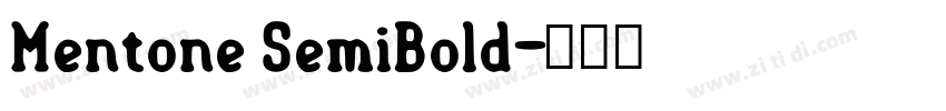 Mentone SemiBold字体转换